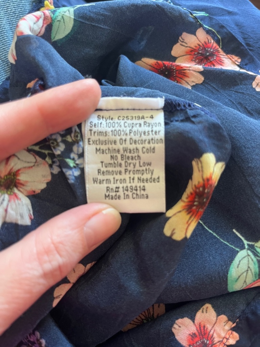EUC blue Johnny Was Paola tunic. Size XL - Picture 6 of 7